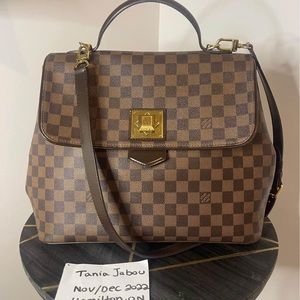Louis Vuitton Damier Ebene Bergamo MM DATECODE FL0162